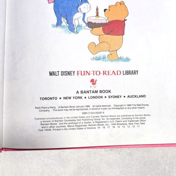 Vintage Disney Reader Lot of 3 Books Mickey, Pooh & Goofy 1980s-90s Bantam HC - Picture 7 of 10